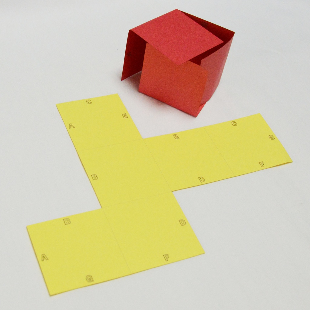 中学受験に役立つ 展開図 立方体11パターン+正四面体2パターン 紙製 切り抜き