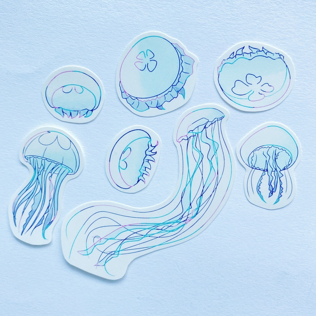 フレークシール クラゲ くらげ 海月