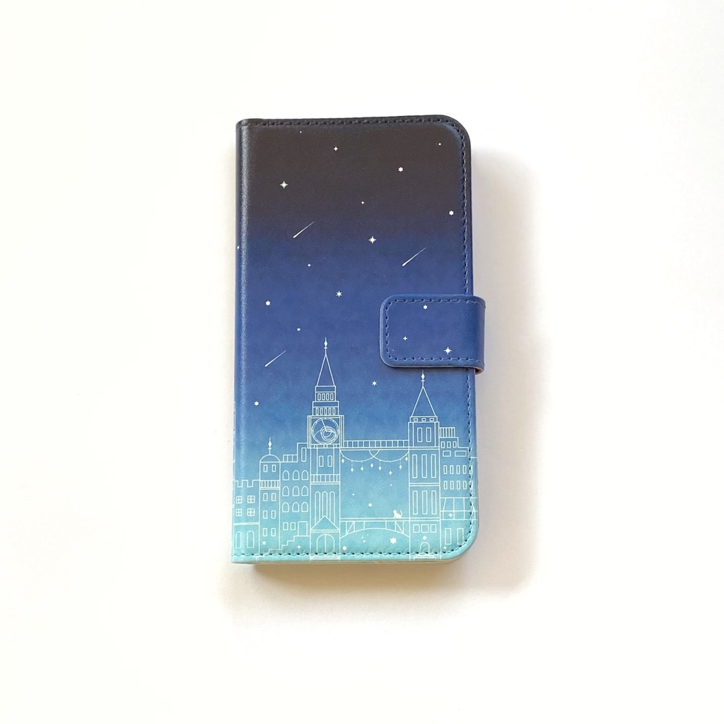 【iPhone/Android】星の街 手帳型スマホケース