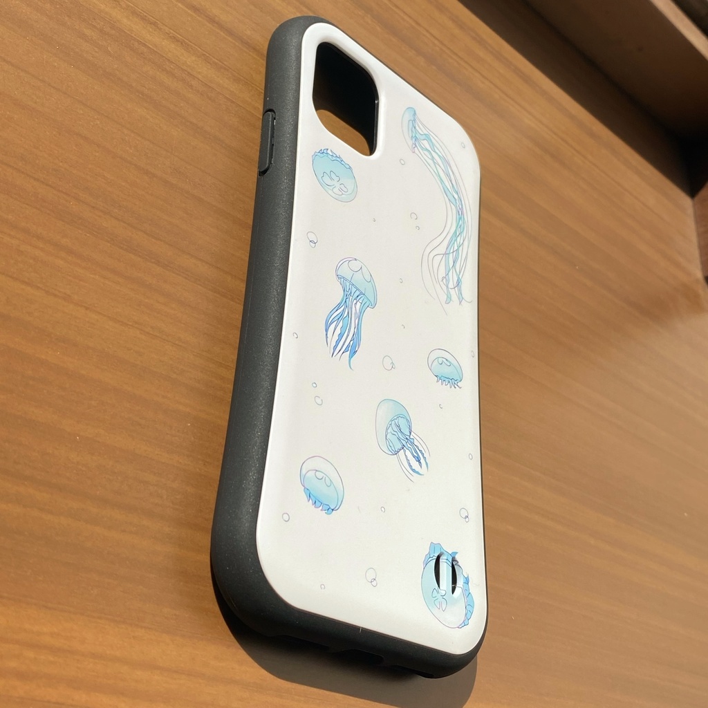 クラゲいっぱいスマホケース(グリップ付き)
