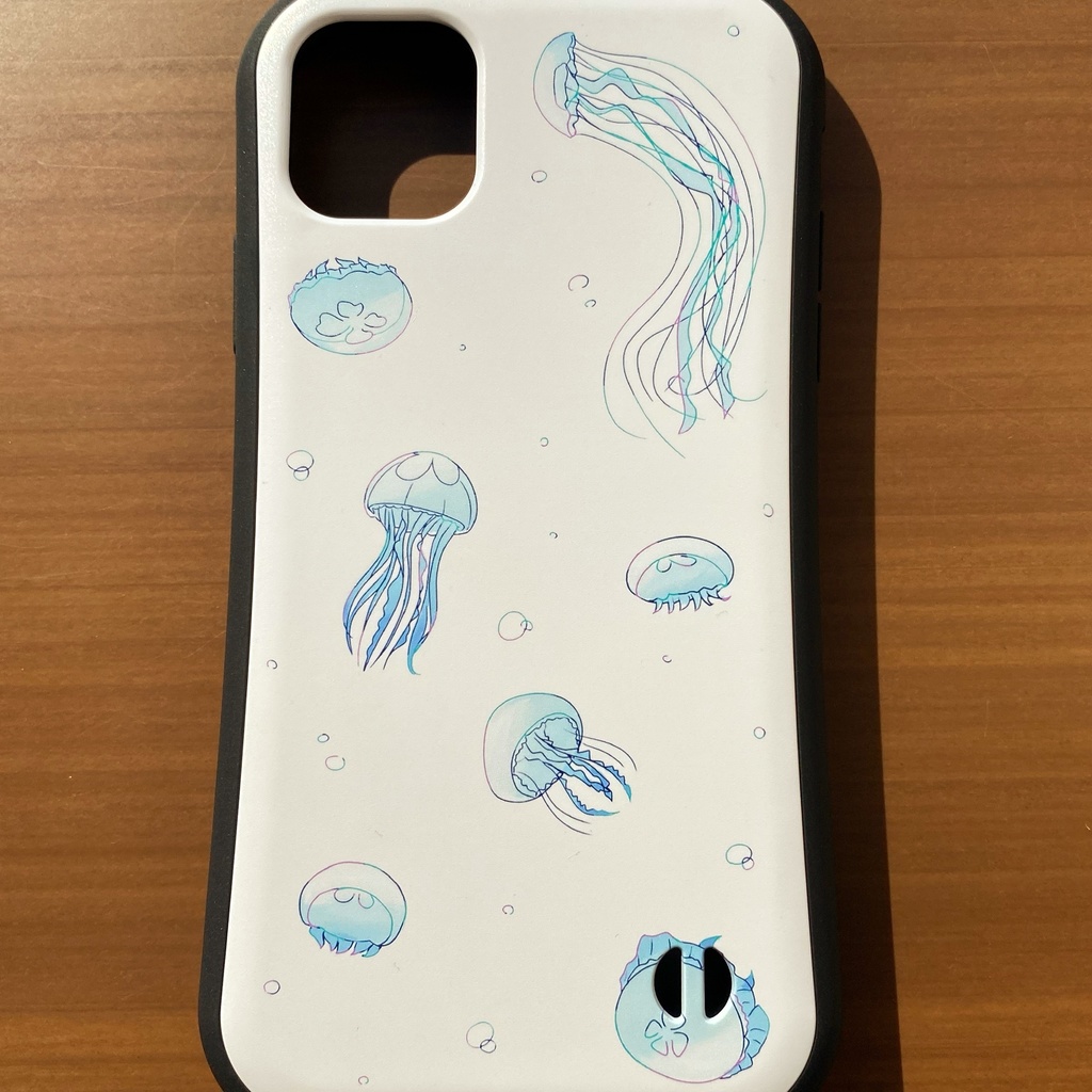 クラゲいっぱいスマホケース(グリップ付き)