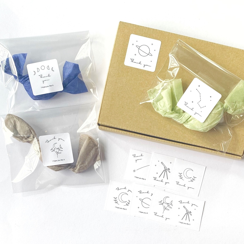 Thank you シール　サンキューシール　天体　月　星