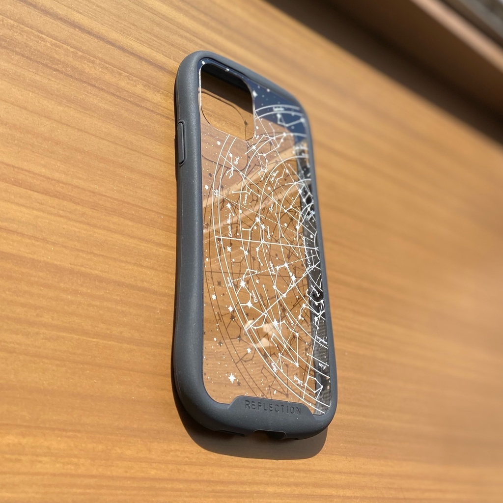 星図(北天)クリアスマホケース(グリップ付き)