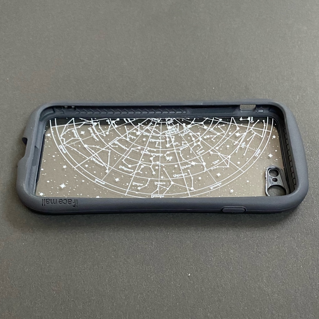 星図(南天)クリアスマホケース(グリップ付き)