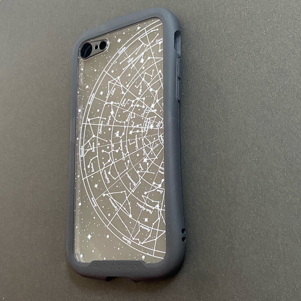 星図(南天)クリアスマホケース(グリップ付き)
