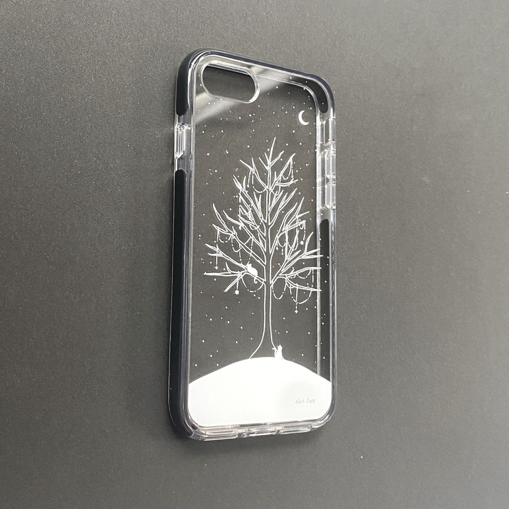星の木 クリアケース クッションバンパーケース スマホケース