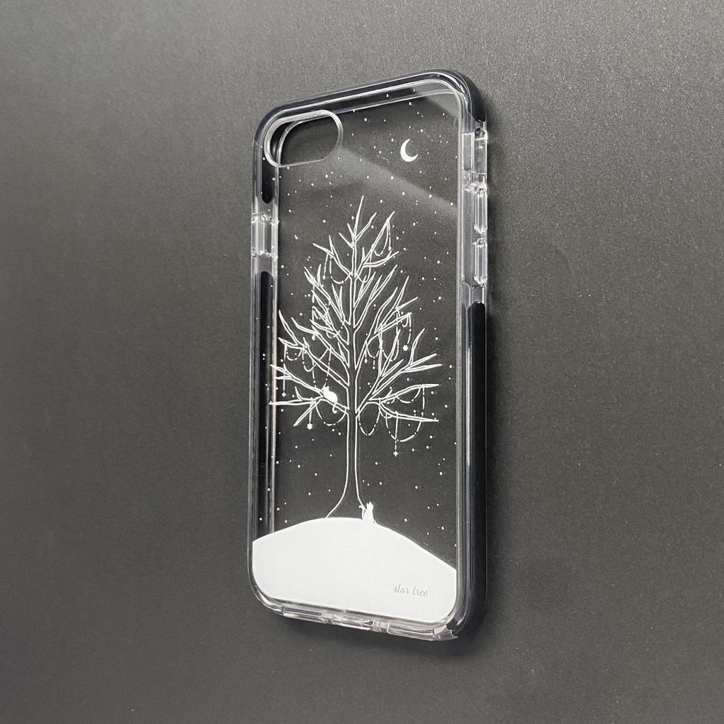 星の木 クリアケース クッションバンパーケース スマホケース