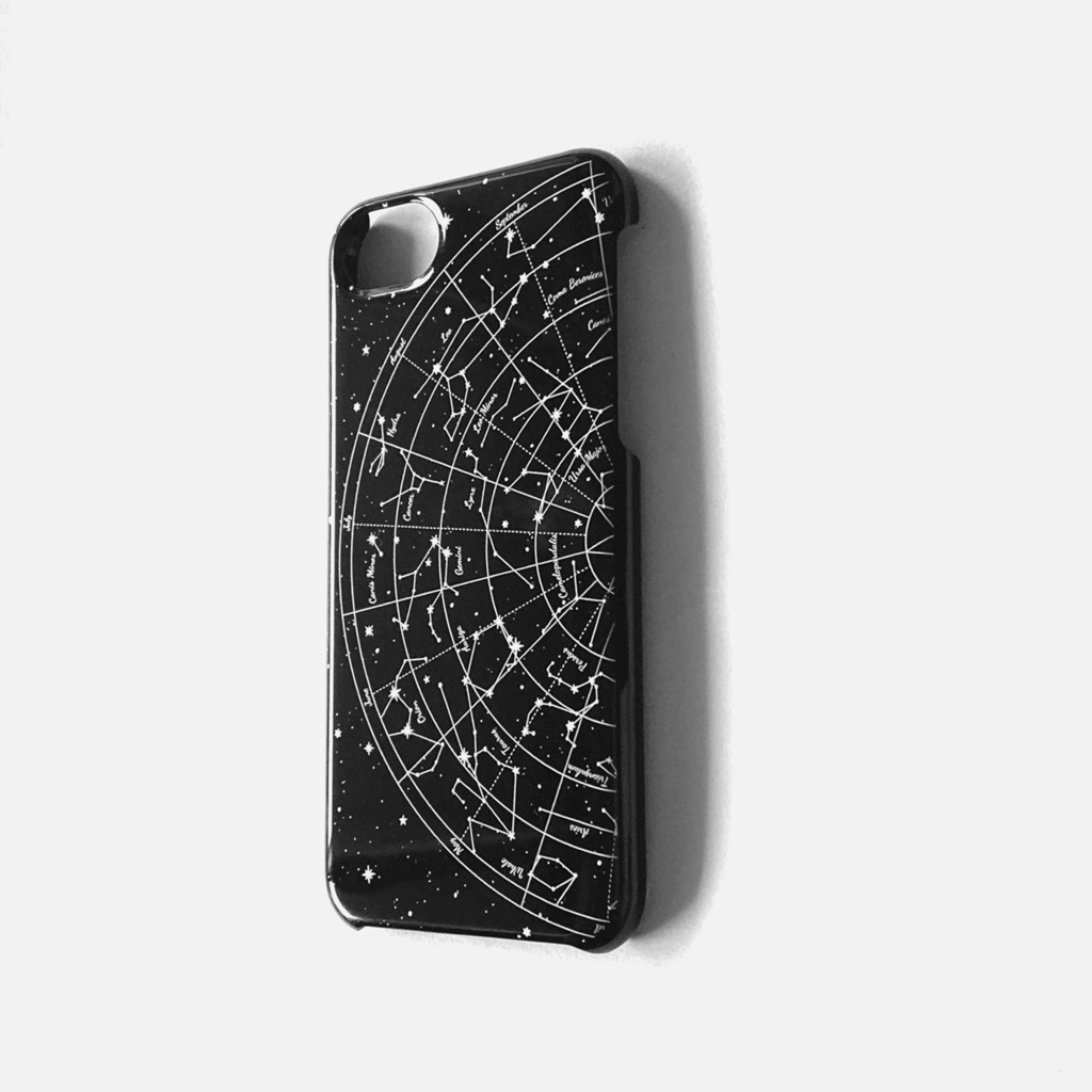 星図(北天)スマホケース ハードケース 黒