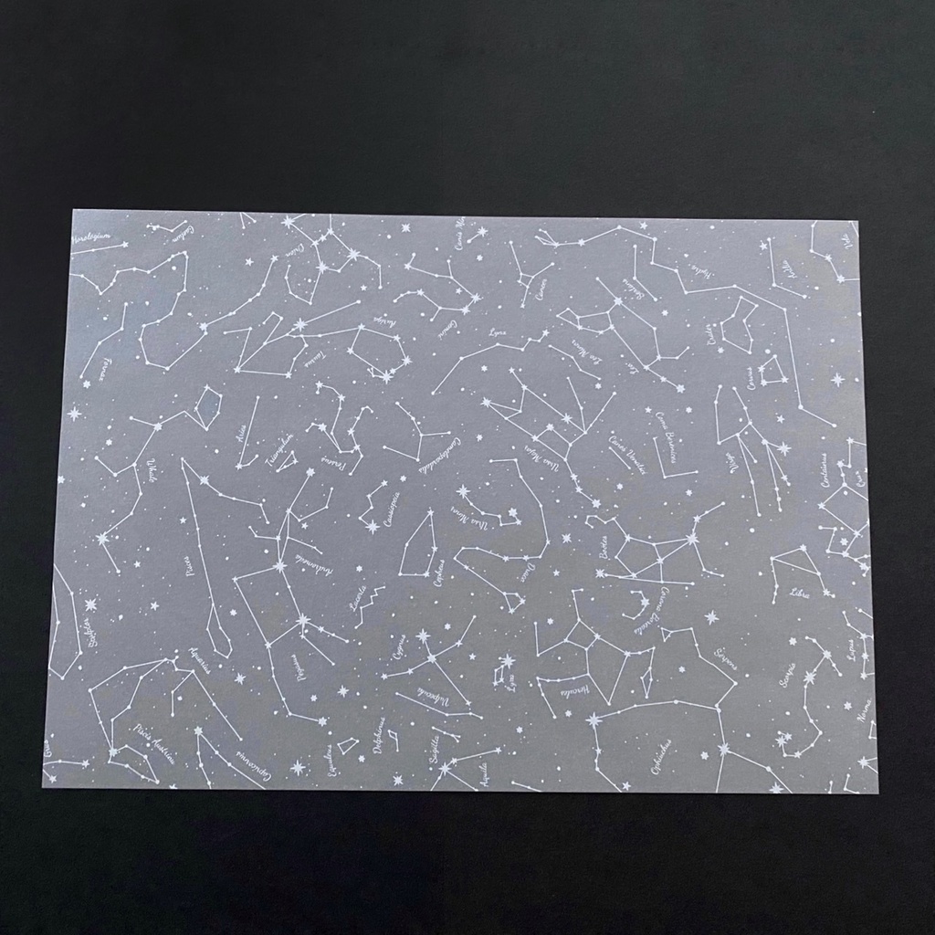 星座 トレーシングペーパー デザインペーパー 星空 A4サイズ 10枚入り ホワイト マルチペーパー ギフト