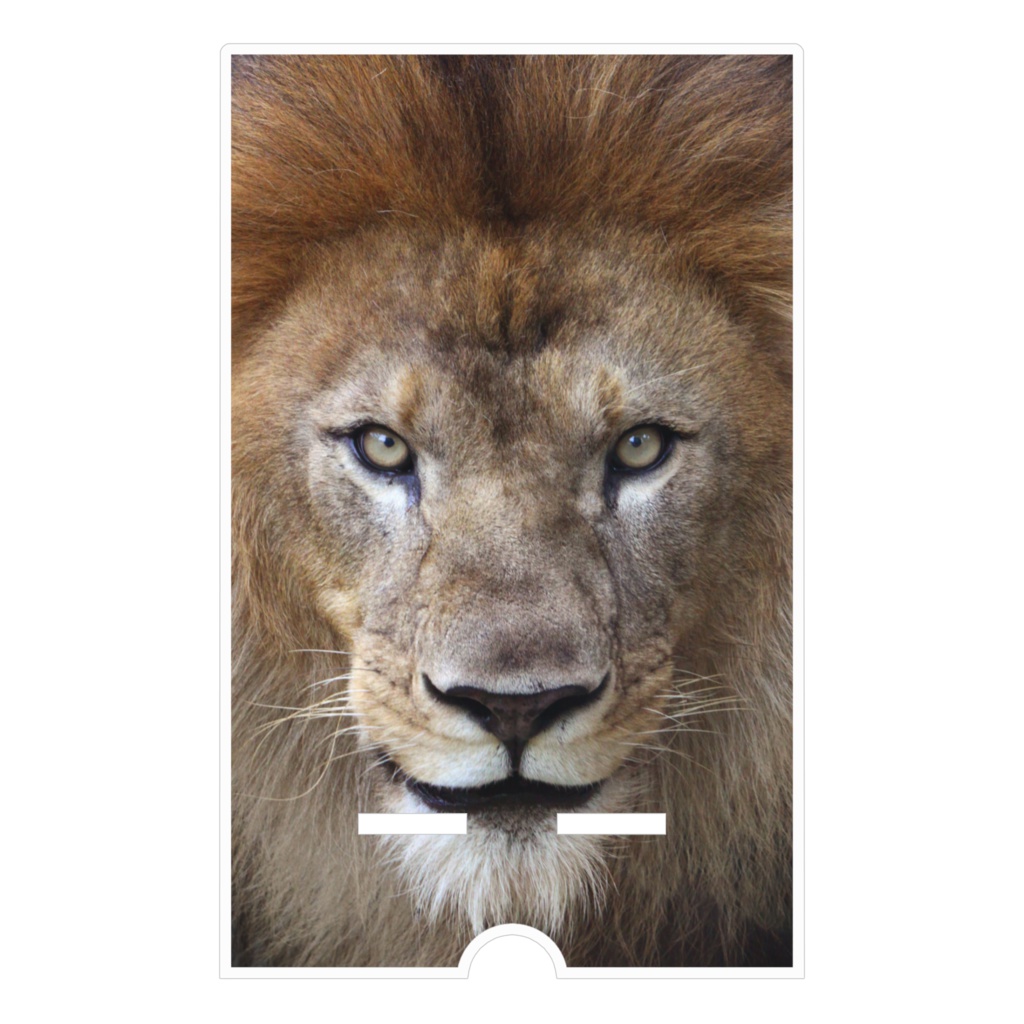 ライオン アクリルスマホスタンド(ケーブル穴あり)