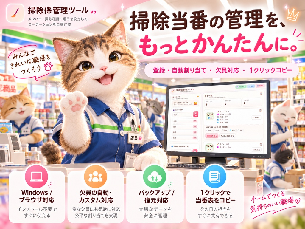 掃除係管理ツール v5