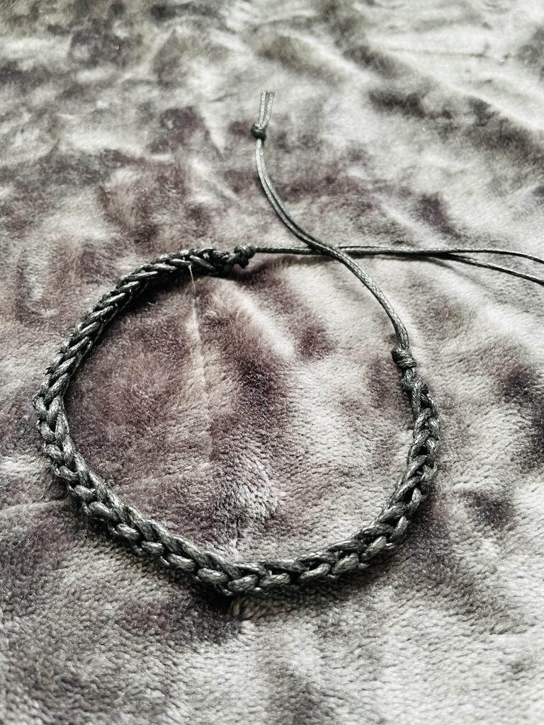 ブラック アンクレット ブレスレット しゅりぺのハンドメイド