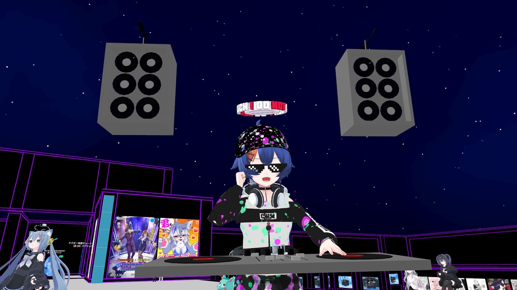 ターンテーブル・浮遊スピーカー【animation設定済み】【liltoon使用】