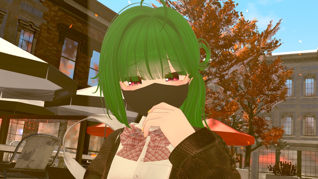 【5アバター対応】ずらせる布マスク