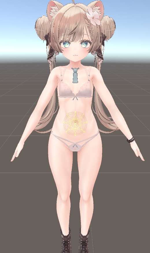 【マヌカ対応】淫紋ボディ差分セット(R-18)|10柄×5色=50種・ExMenuでON/OFF / lilToon設定ガイド付