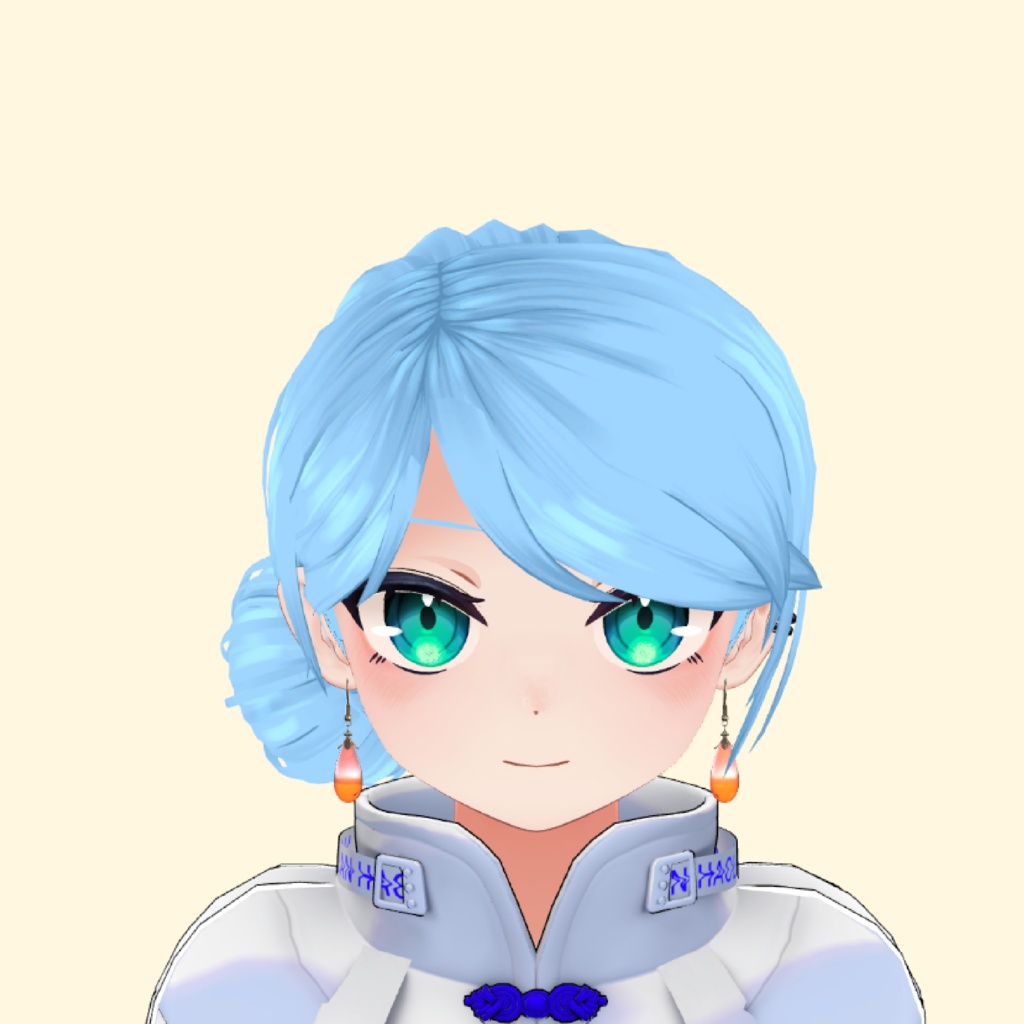 琥珀ピアス【VRChat向け】