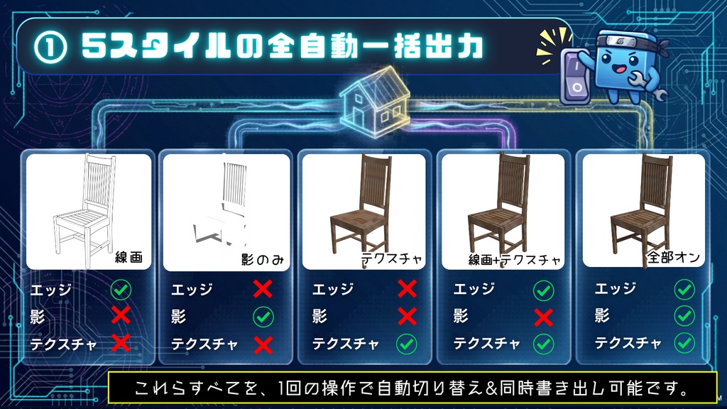 背景屋の最強武器 1-Click Automation|SketchUp一括出力プラグイン【漫画家・Webtoon向け】