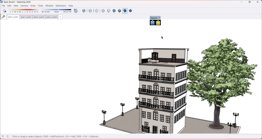 背景屋の最強武器 1-Click Automation|SketchUp一括出力プラグイン【漫画家・Webtoon向け】