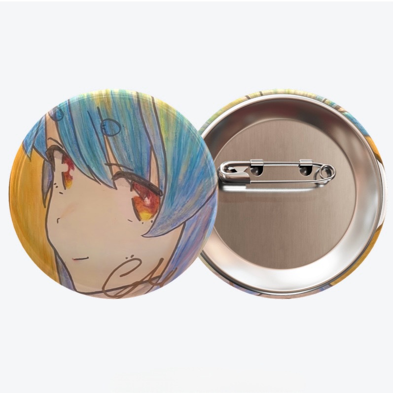 【耳無しぺこちゃん】缶バッジ