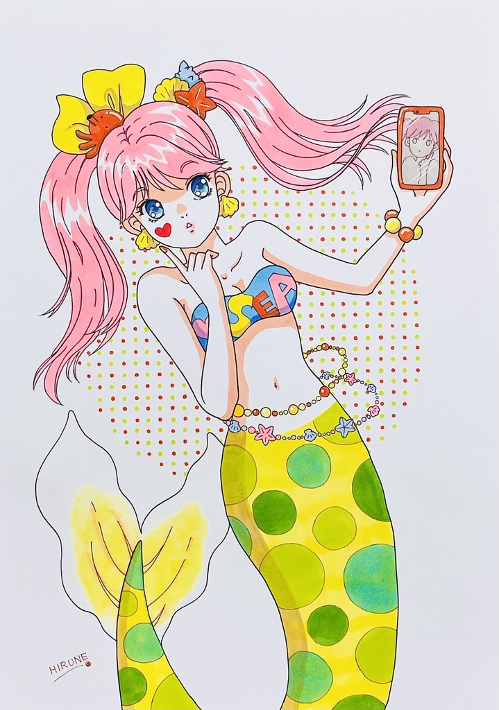 [お値下げ品] A4サイズ　ドットマーメイド🫧🐠