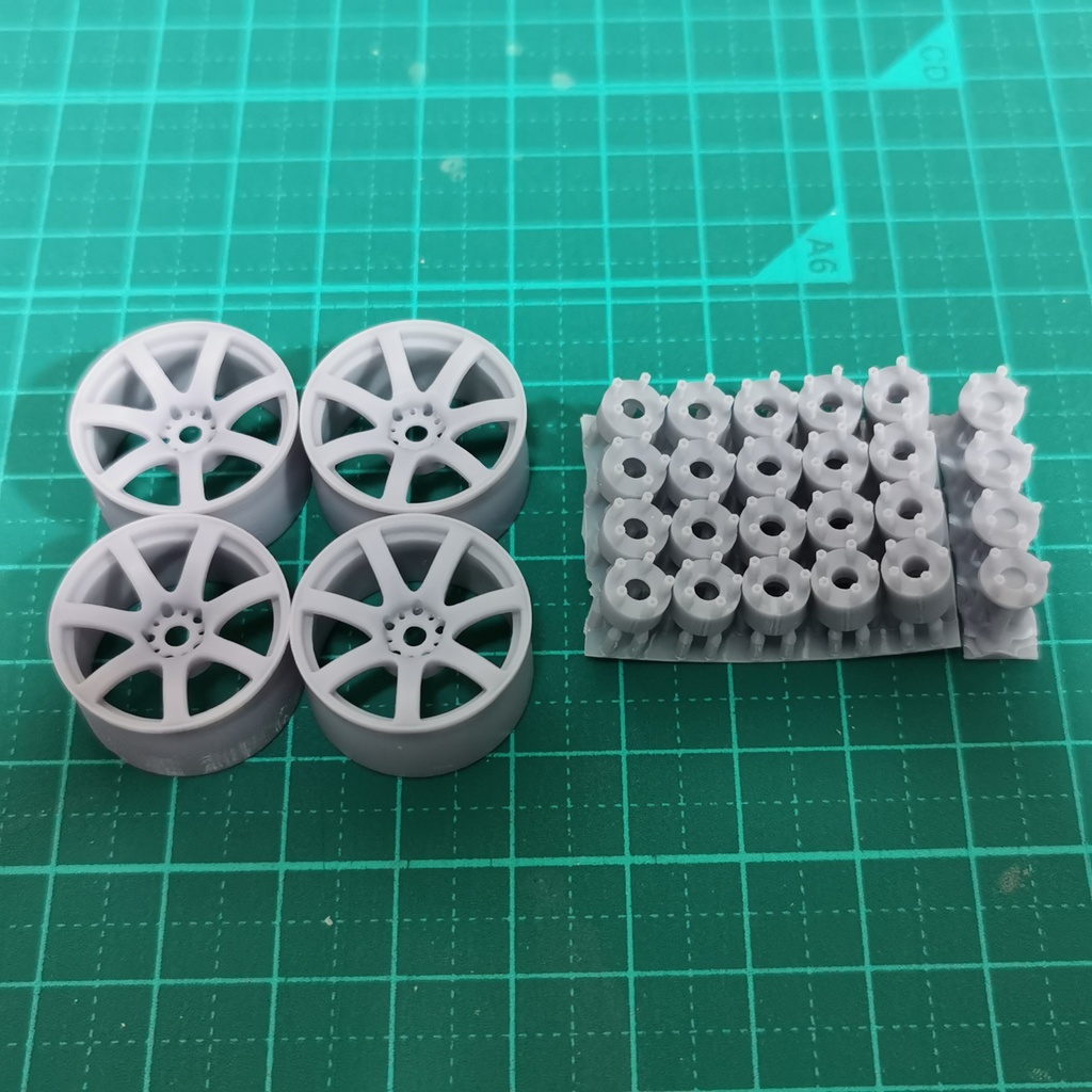 1/24 自作ホイール 18インチ W-EXT718