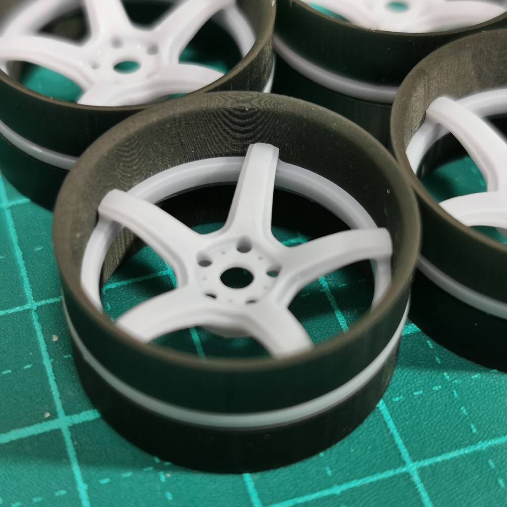 1/24 自作ホイール 19インチ W-ET5R2P19R