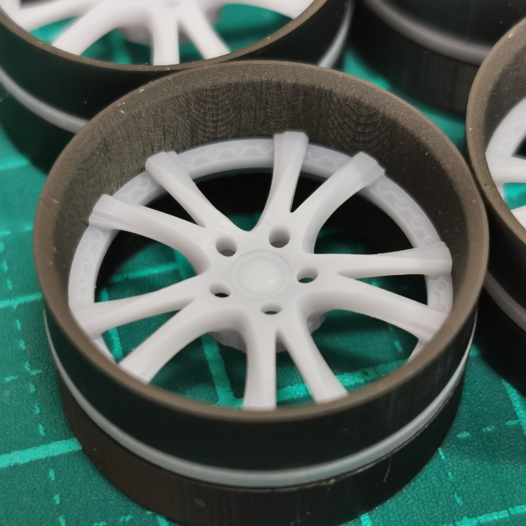 🔥1/24 自作ホイール 19インチ SS-VMER19R