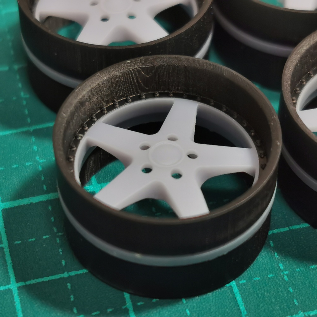 1/24 自作ホイール 18インチ W-EQ0518R-U40