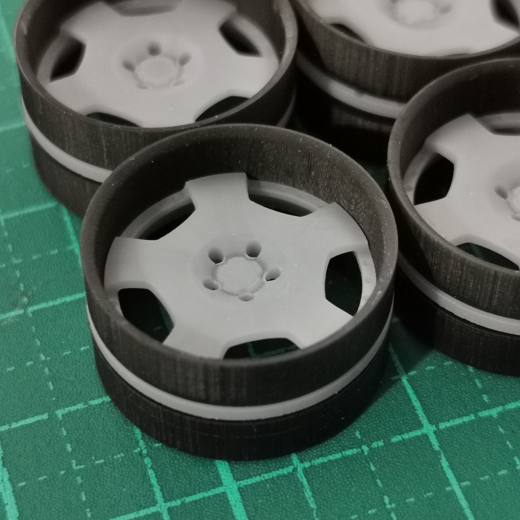 1/24 自作ホイール 19インチ W-LVLD119R