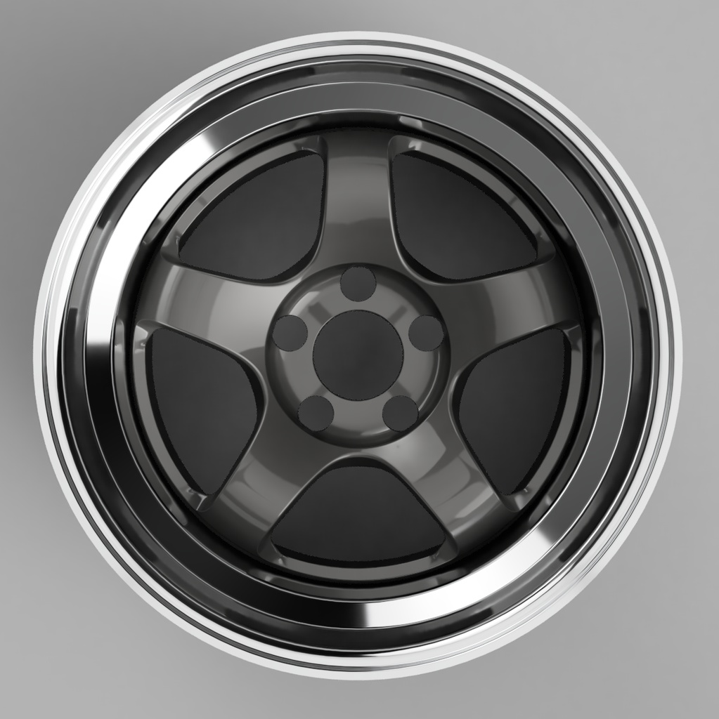 1/24 自作ホイール 17インチ W-MS12P17DS