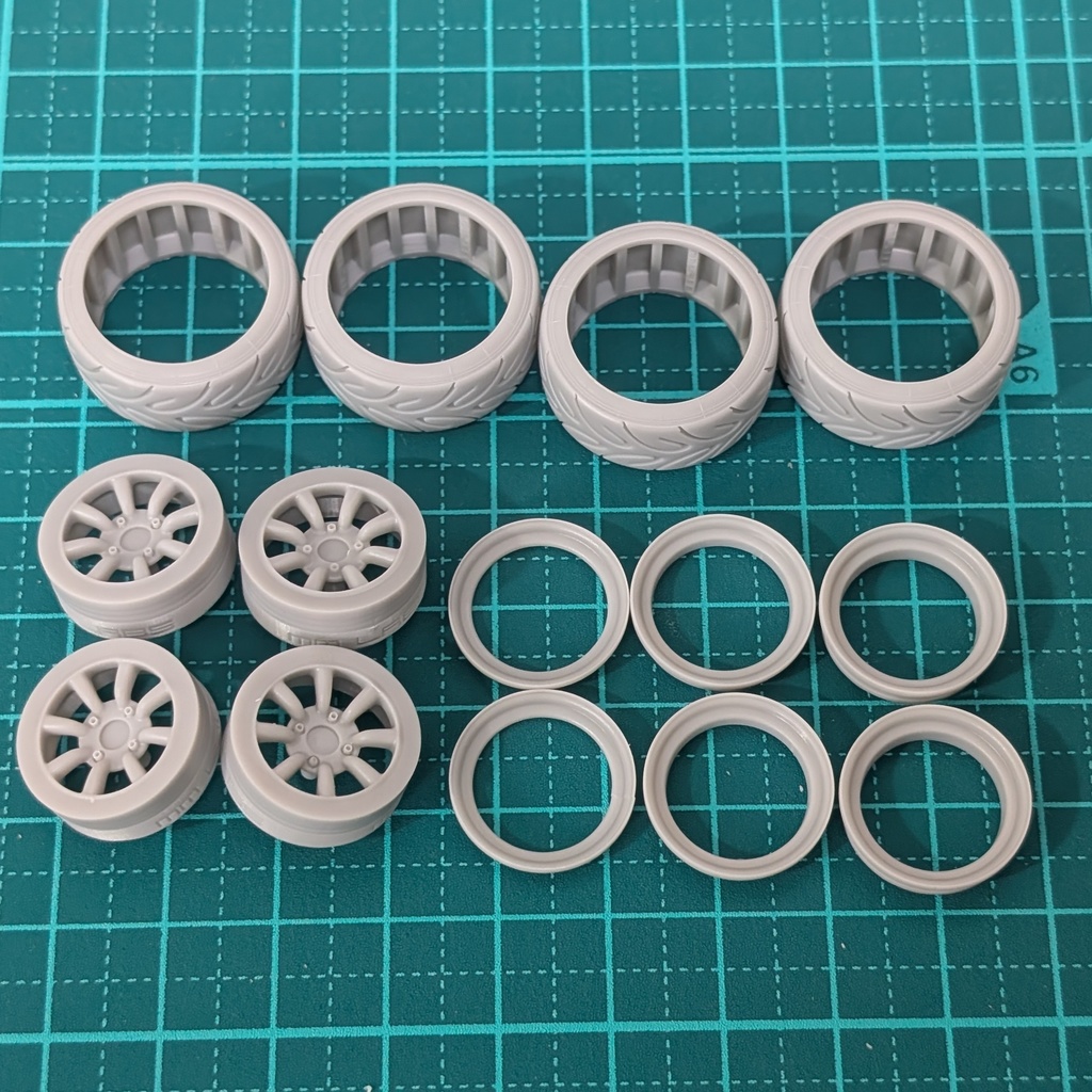 1/24 240Z タイヤ&ホイールセット for T