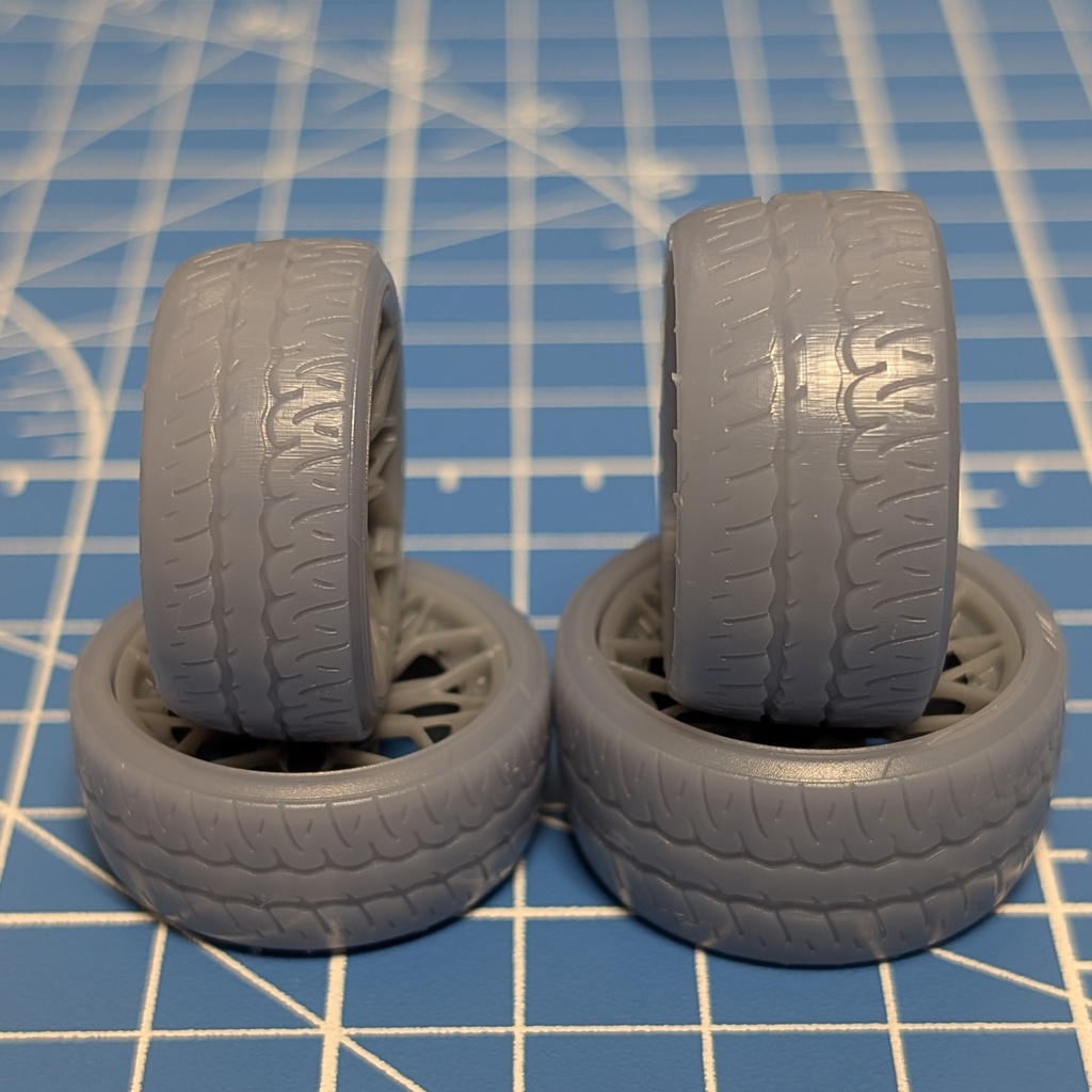 1/24 3Dプリントタイヤ AD09タイプ 19-20インチセット