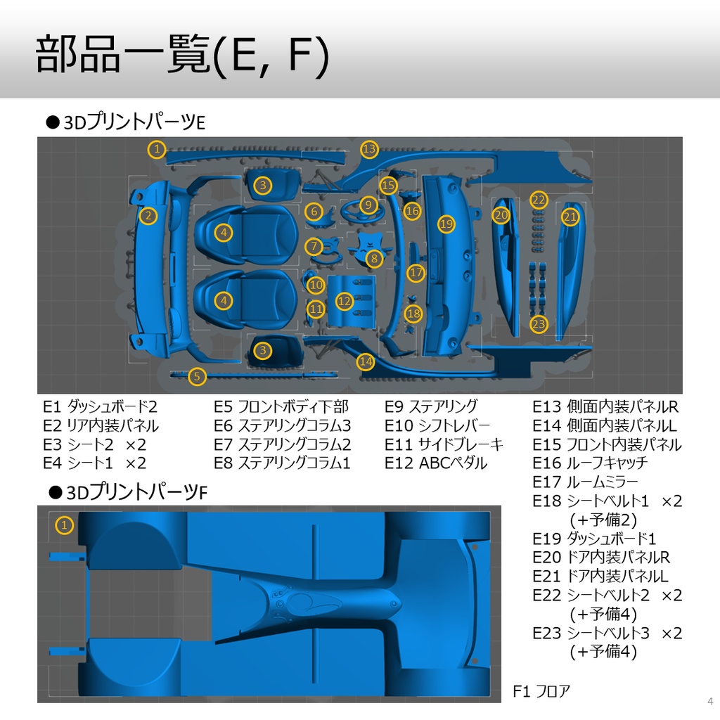 1/24 Tuscan Type 3Dプリントキット