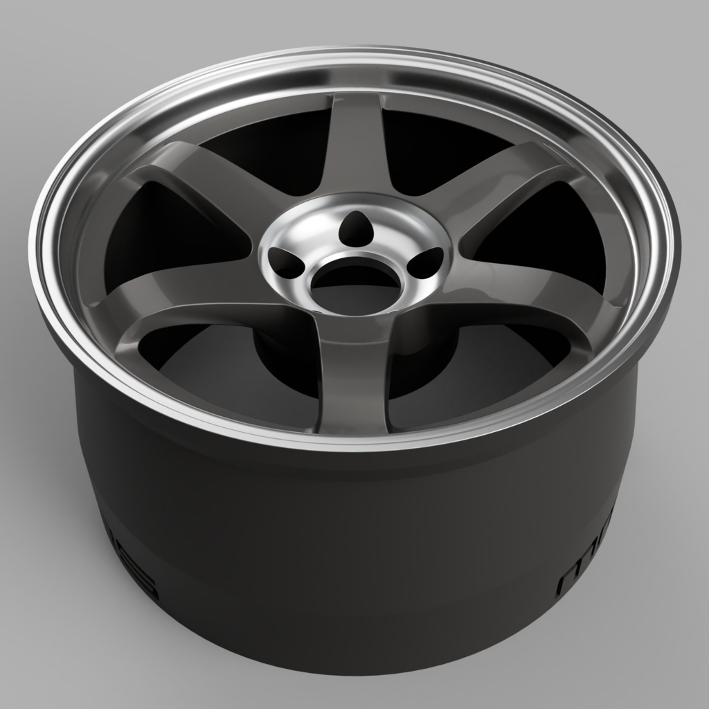 1/24 3Dプリントホイール 17インチ R-37SL17