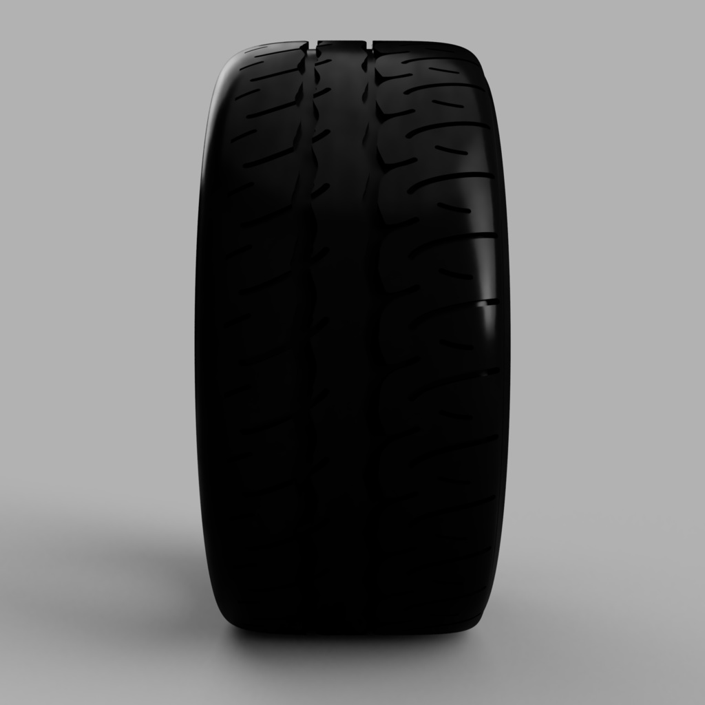 1/24 3Dプリントタイヤ AD09タイプ 17インチ 高扁平 荷重変形