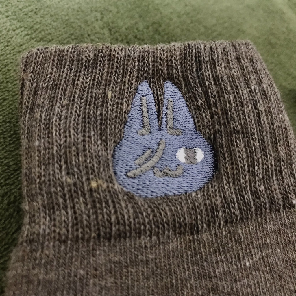 にゃっかり刺繍靴下