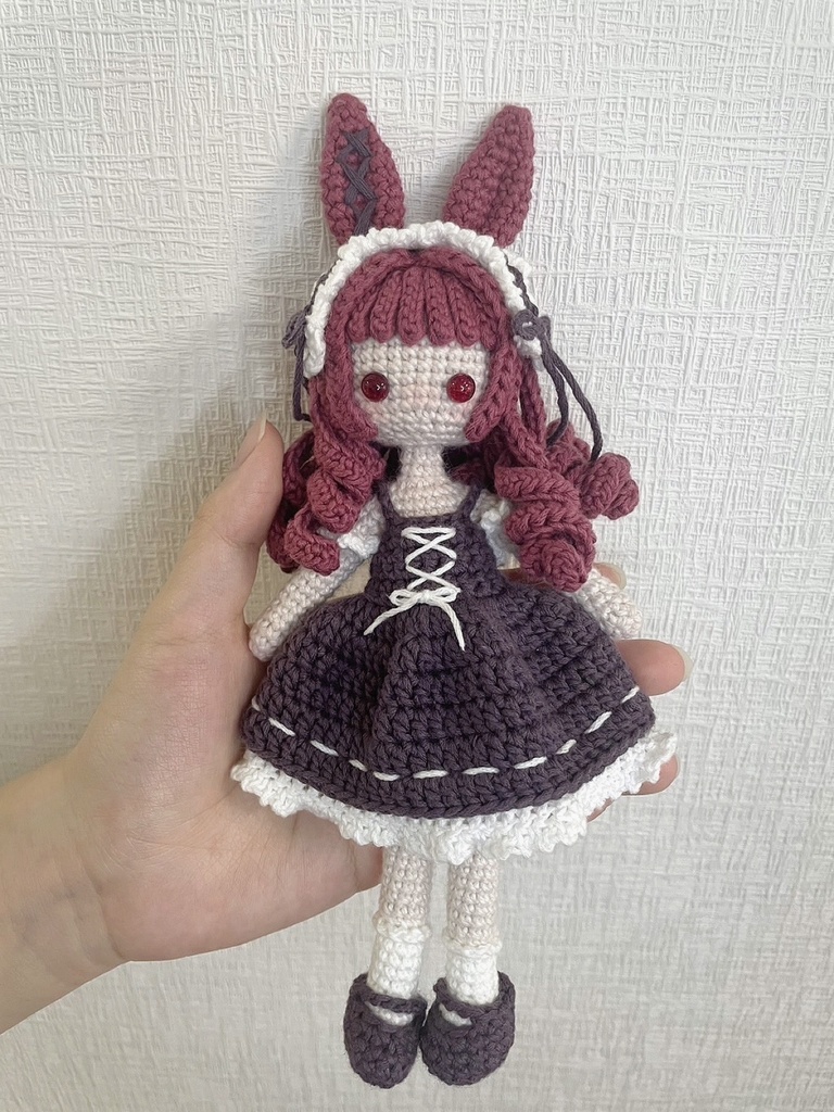 あみぐるみ　うさぎの女の子