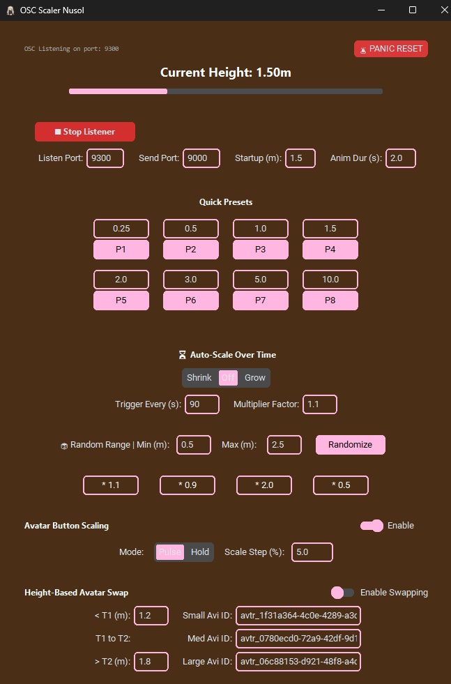 Remote/Local Scaling Tool - VRC Via OSC With Twitch Integration