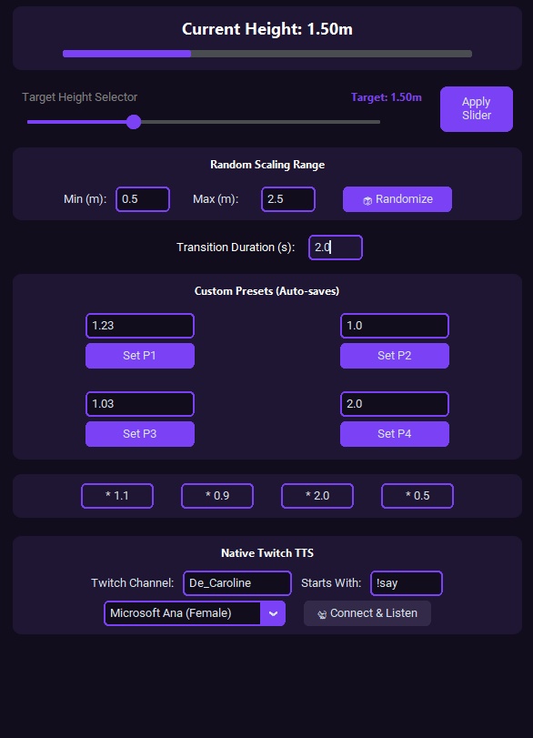 Remote/Local Scaling Tool - VRC Via OSC