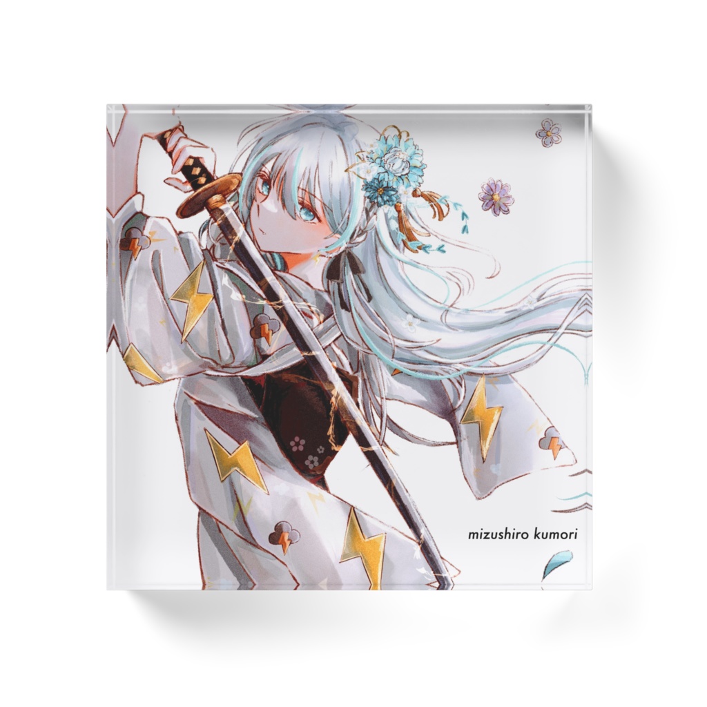 【常設】瑞白くもり アクリルブロック 振袖ver