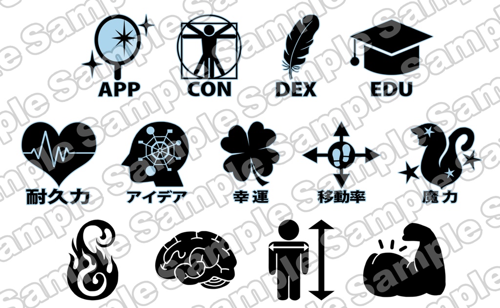 クトゥルフ神話でも使える特性アイコン