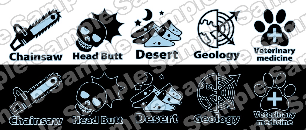 クトゥルフ神話でも使える専門スキルアイコン~英語Ver~