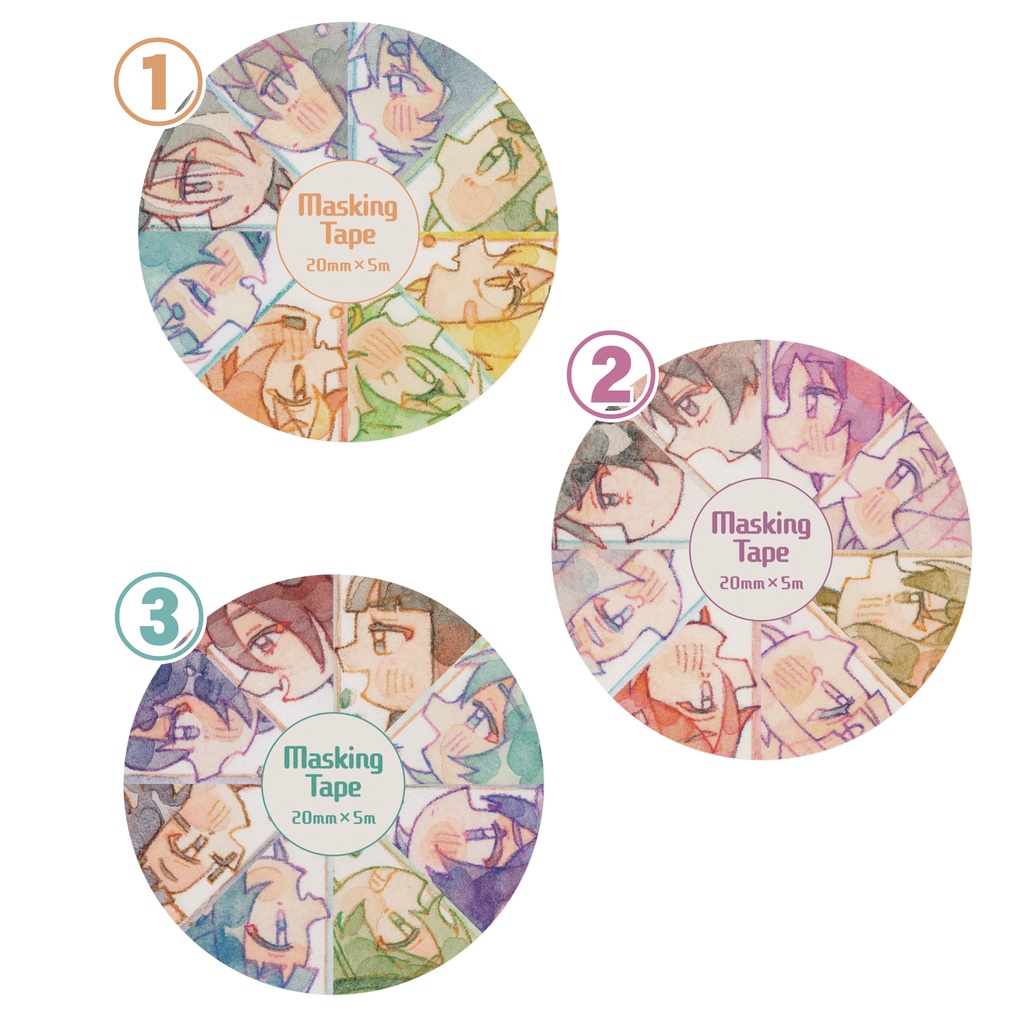 ハルモニアマスキングテープ【全3種】