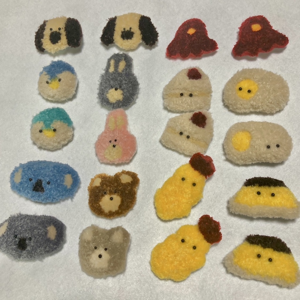 【手作り】妹のブローチ【パンチニードル】
