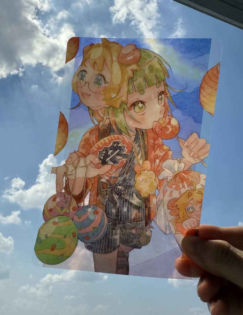 8月の子のクリアポストカード