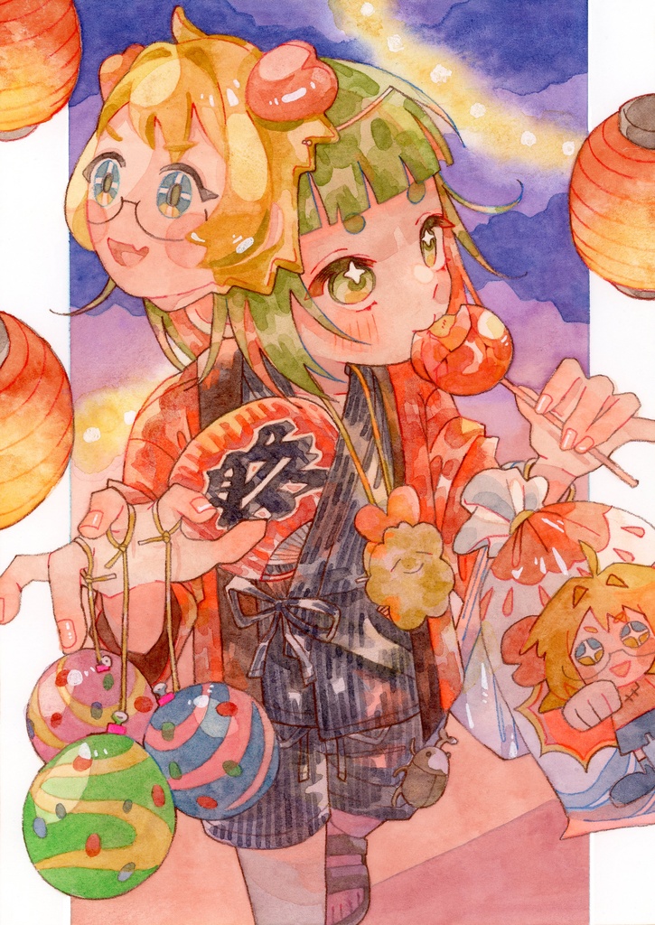 【原画】2025ver. 8月の子【送料着払い商品】