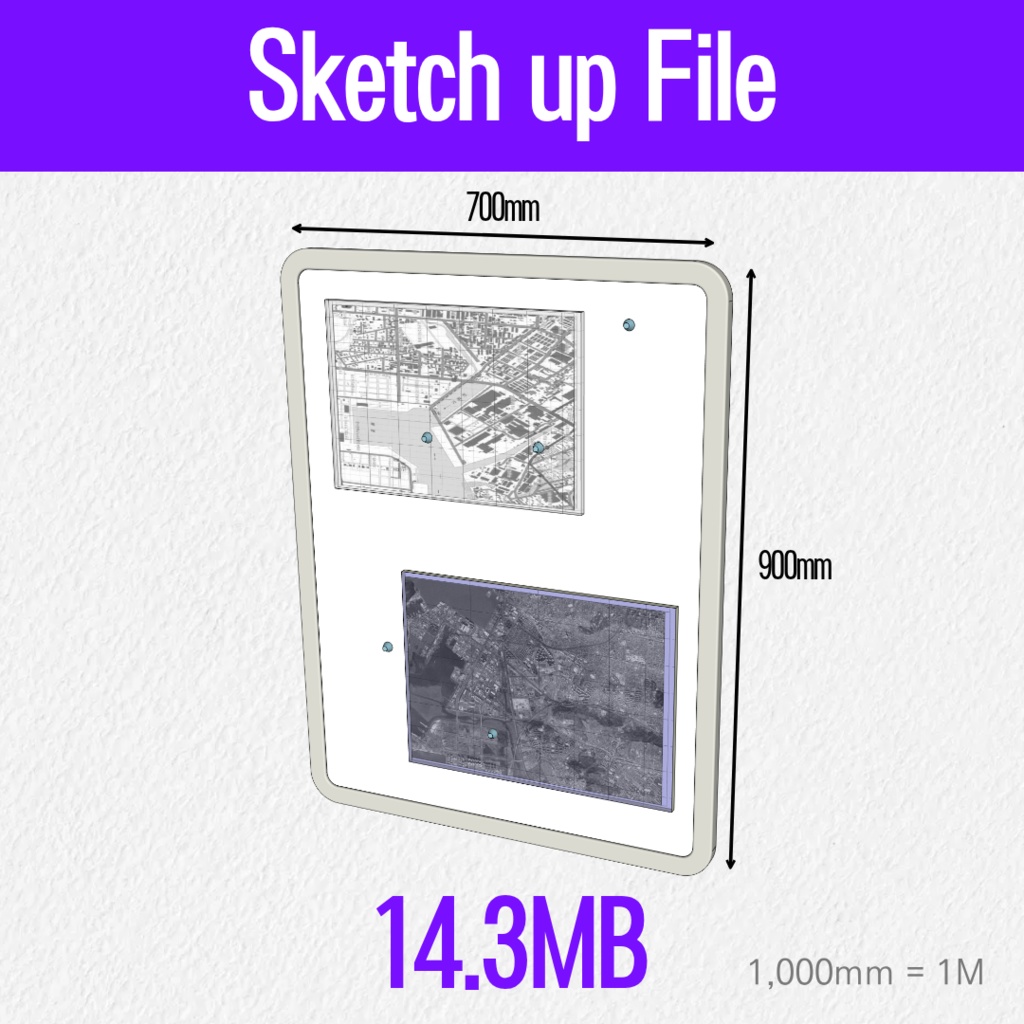 【3D素材 / SketchUp&cs3o】捜査本部の事件ボード & 手掛かりマップ