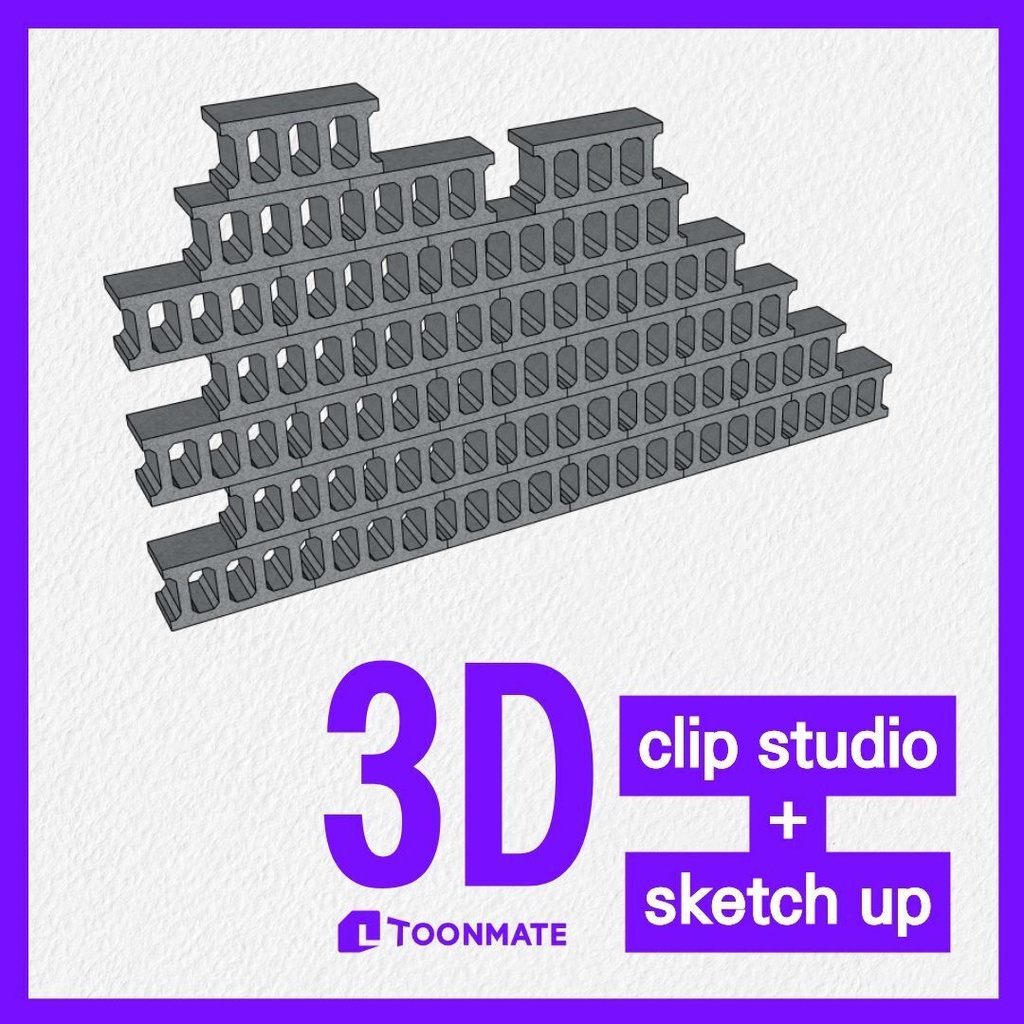 【3D素材】 インダストリアル デザインブロック パーティション