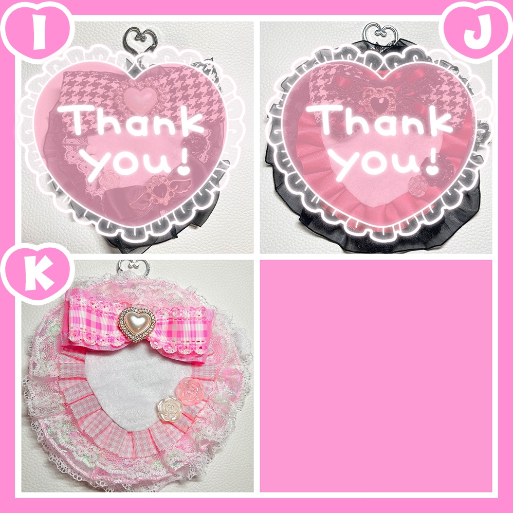 ハート缶バッジロゼット【ハンドメイド】