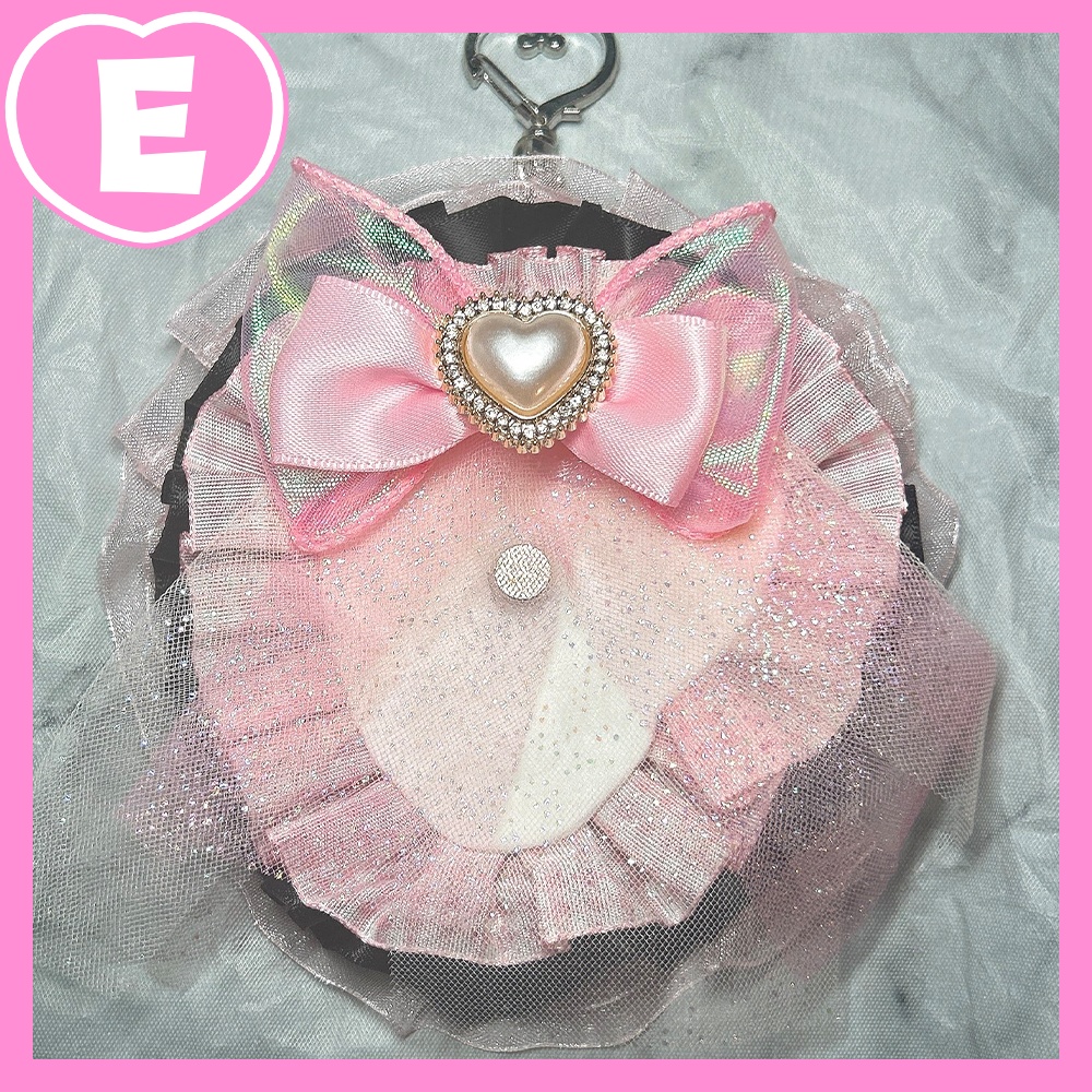 ハート缶バッジロゼット【ハンドメイド】